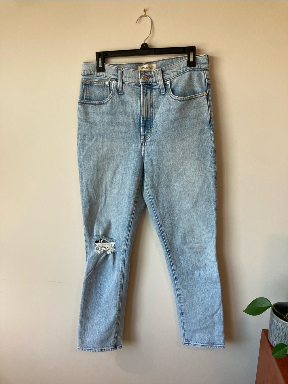 Madewell Light Blue High-Rise Distressed Jeans